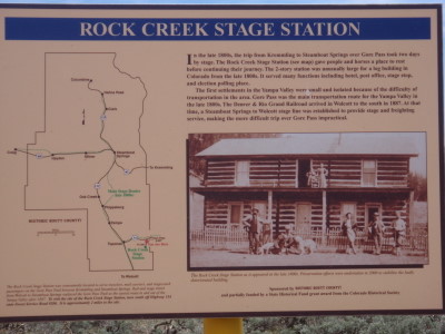 Historical Sign explaining the Rock Creek Stage Line.